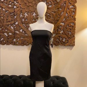 Black strapless cocktail dress by Kensie